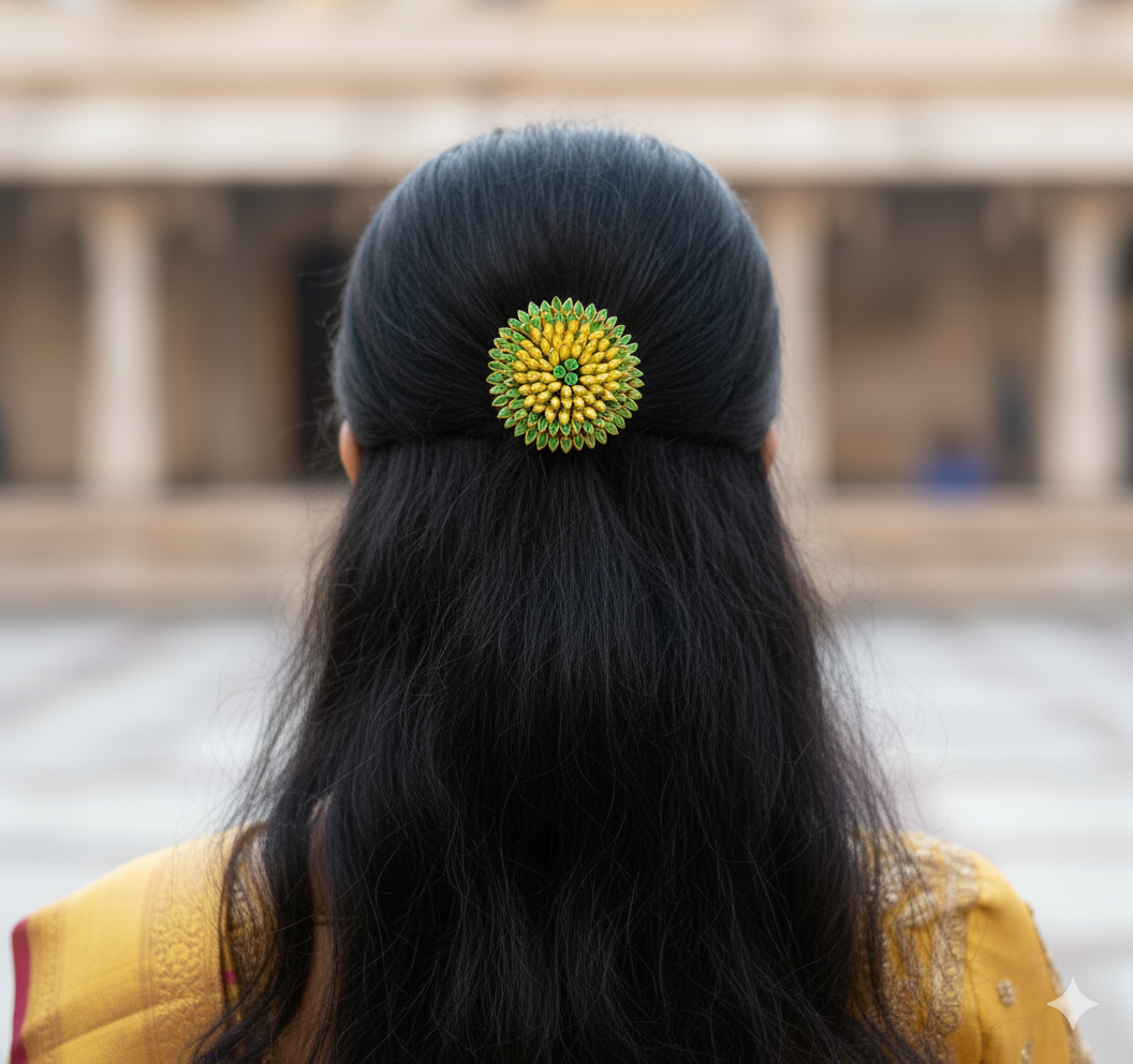 Kundan Alligator Clip