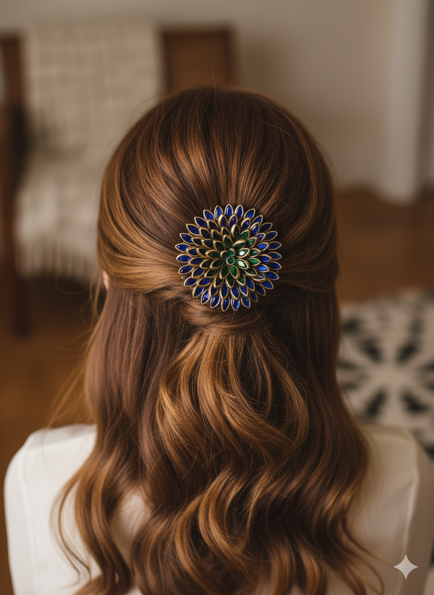 Peacock Alligator Clip